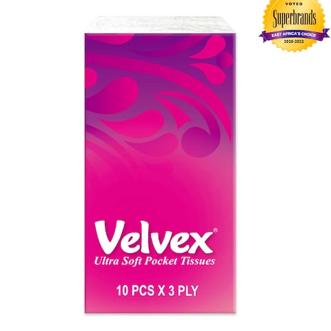 Velvex Pocket Tissue Pink 10&#39;S